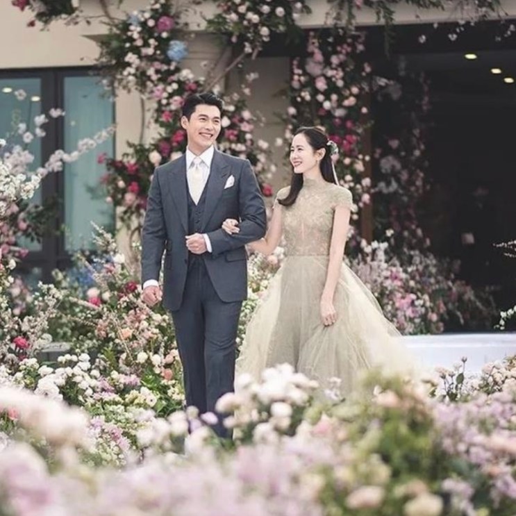 Son Ye-jin e Hyun Bin no casamento deles