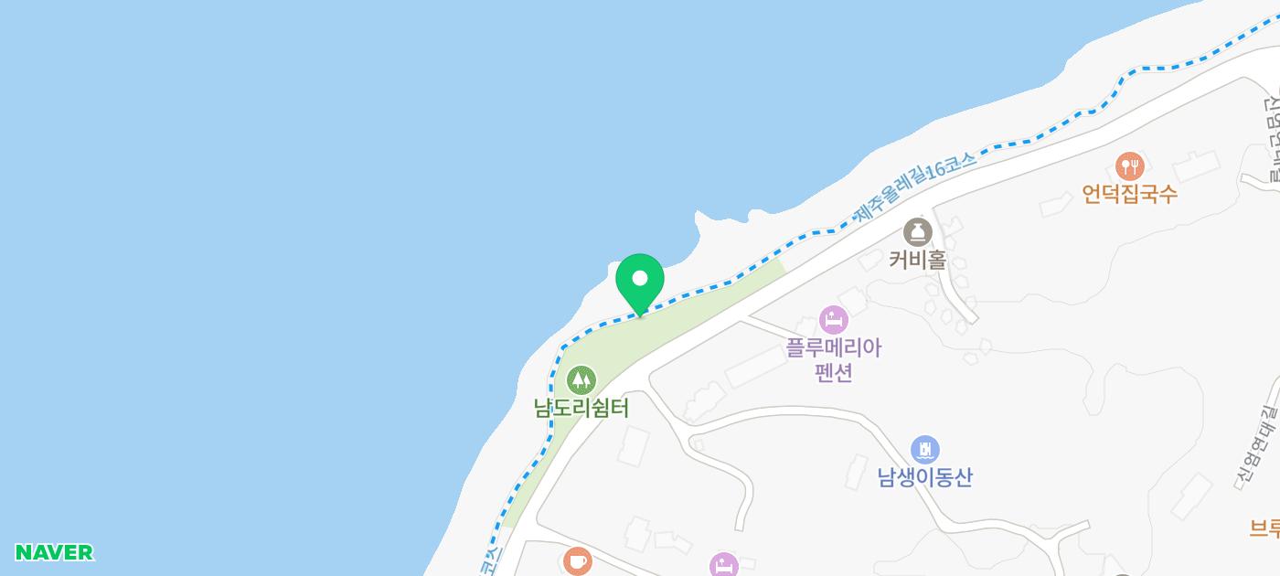 Print do Naver Mapas mostrando a localização da área de observação de baleias
