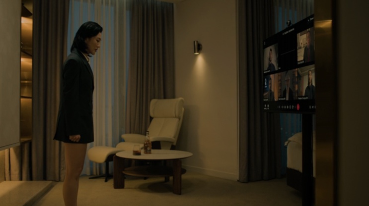 Jeong Ji-an num quarto de hotel