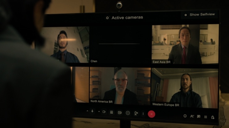 A videoconferência da Babylon na tela